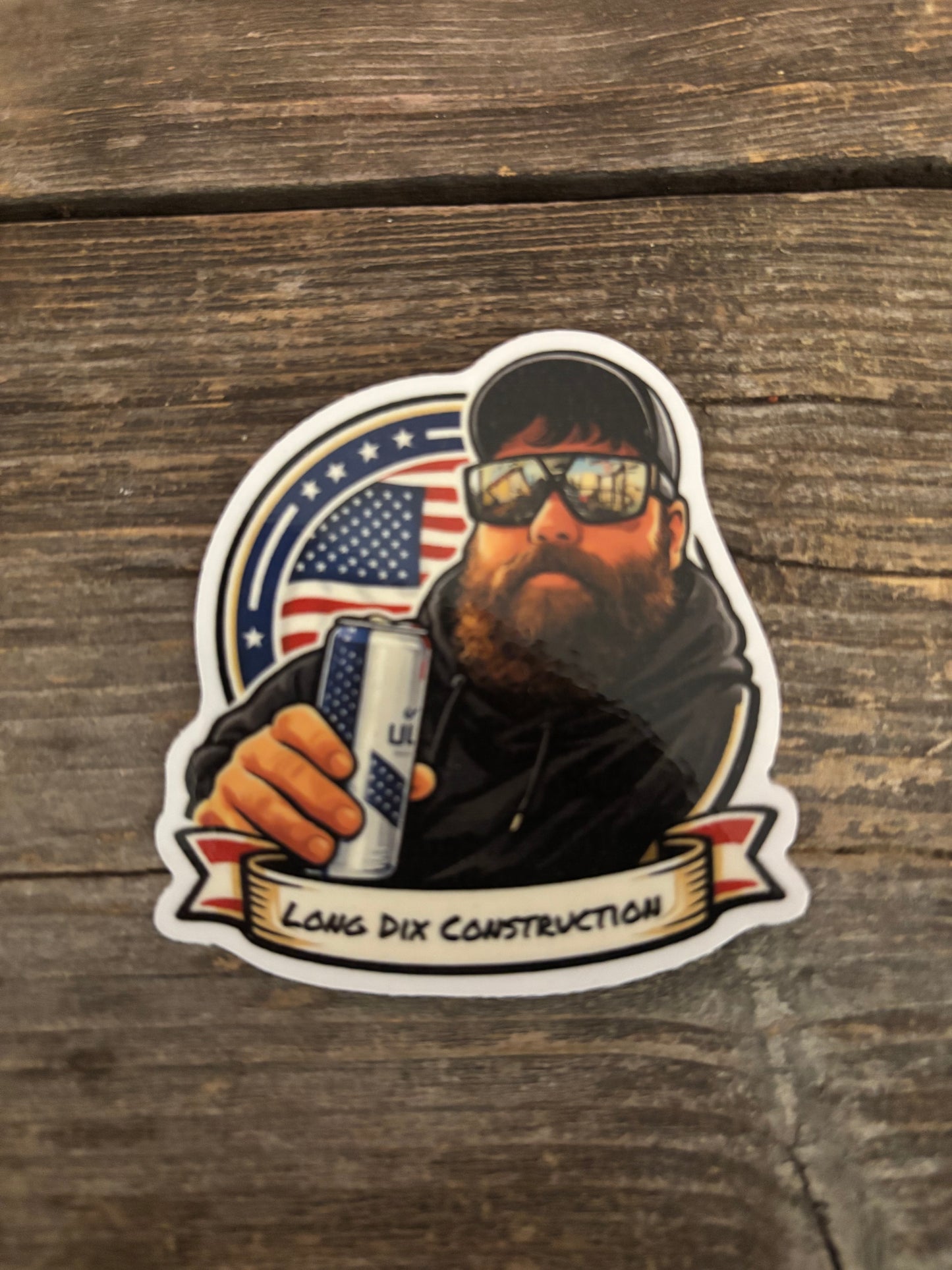 6 Long Dix Construction Stickers