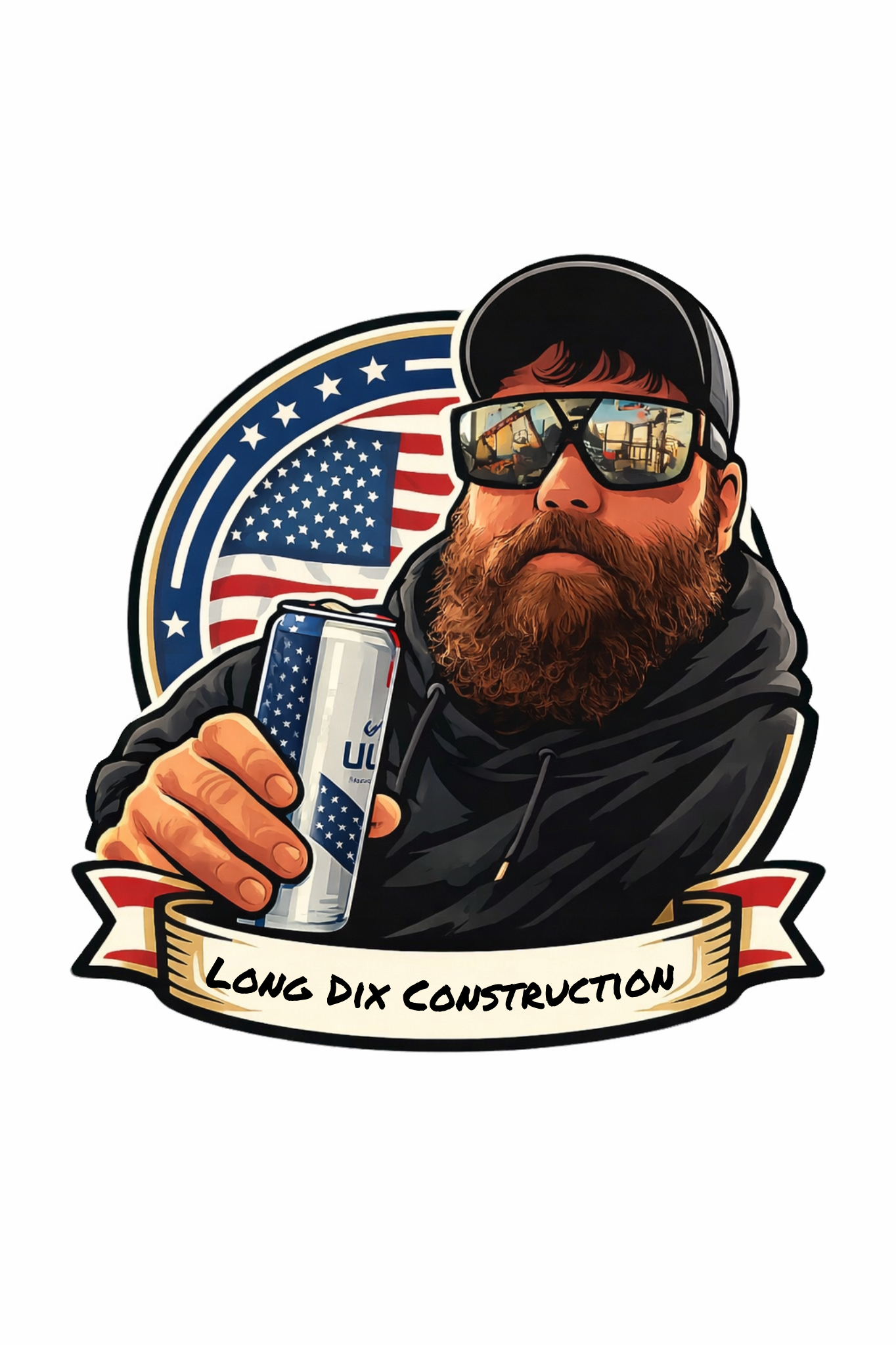 6 Long Dix Construction Stickers